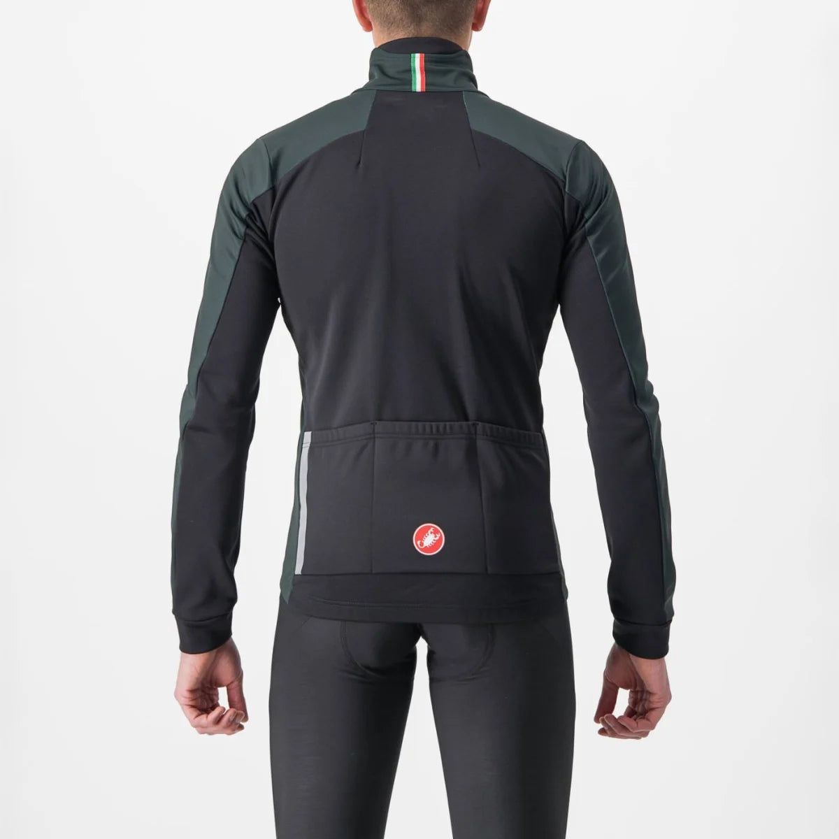 Giacca ciclismo Castelli "ENTRATA JACKET" ROVER GREEN/YELLOW FLUO-LIGHT