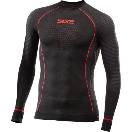 Intimo Ciclismo SIX2 "MAGLIA TERMICA MANICHE LUNGHE BLAZEFIT" Black/Red
