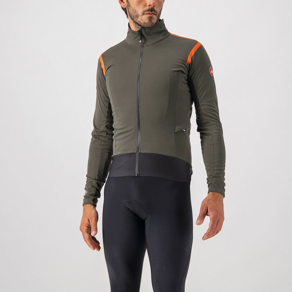 Giacca Castelli Ciclismo "ALPHA RoS 2 LIGHT JACKET" Verde, Rosso, Nero