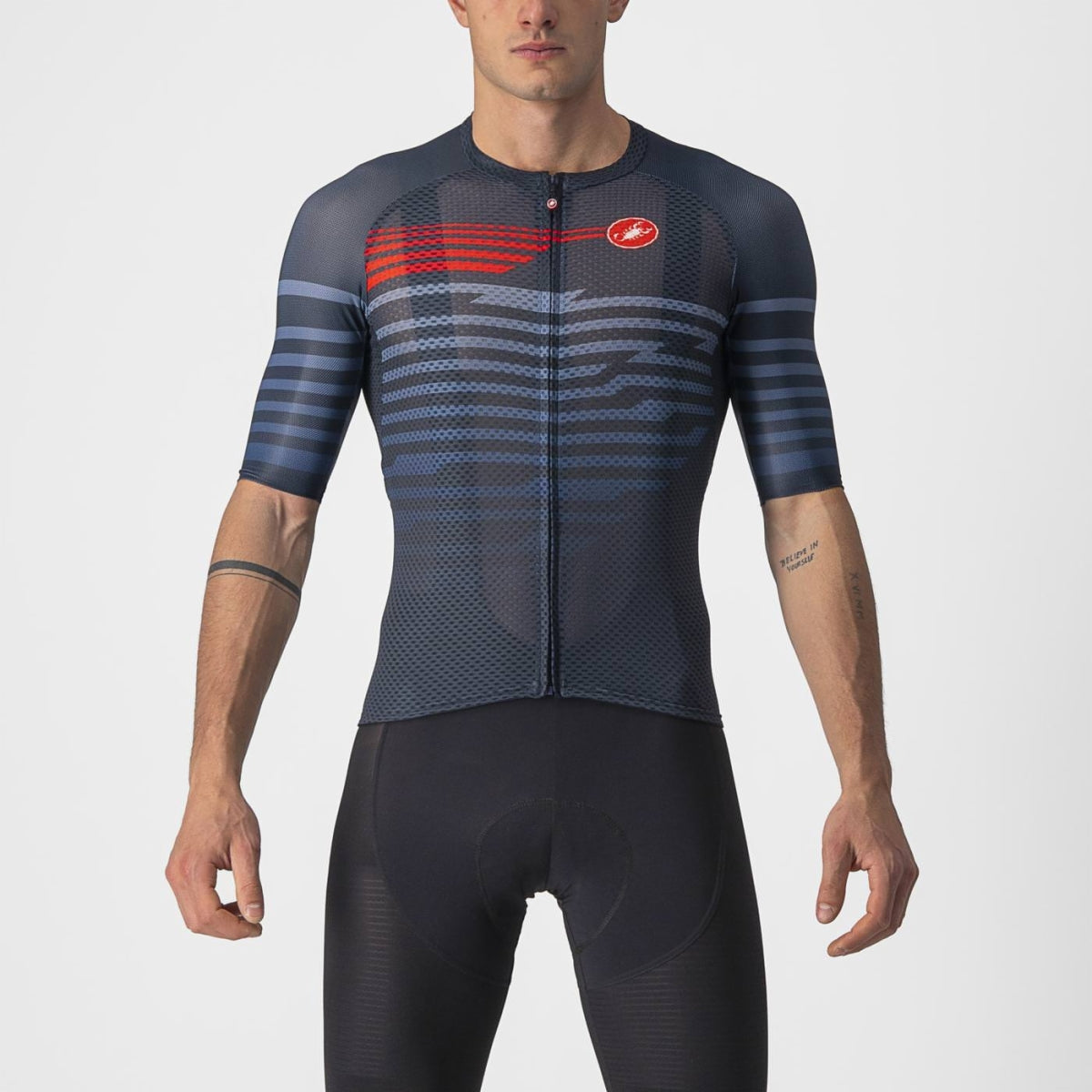 Maglia Ciclismo CASTELLI "CLIMBER'S 3.0 SL JERSEY" Savile Blue/Red