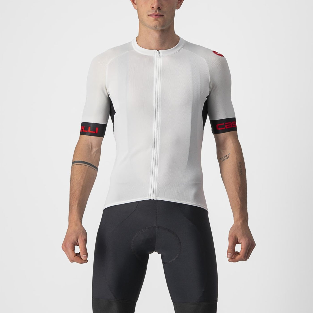 Maglia Ciclismo Castelli "ENTRATA VI JERSEY" Ivory/Light Black-Red