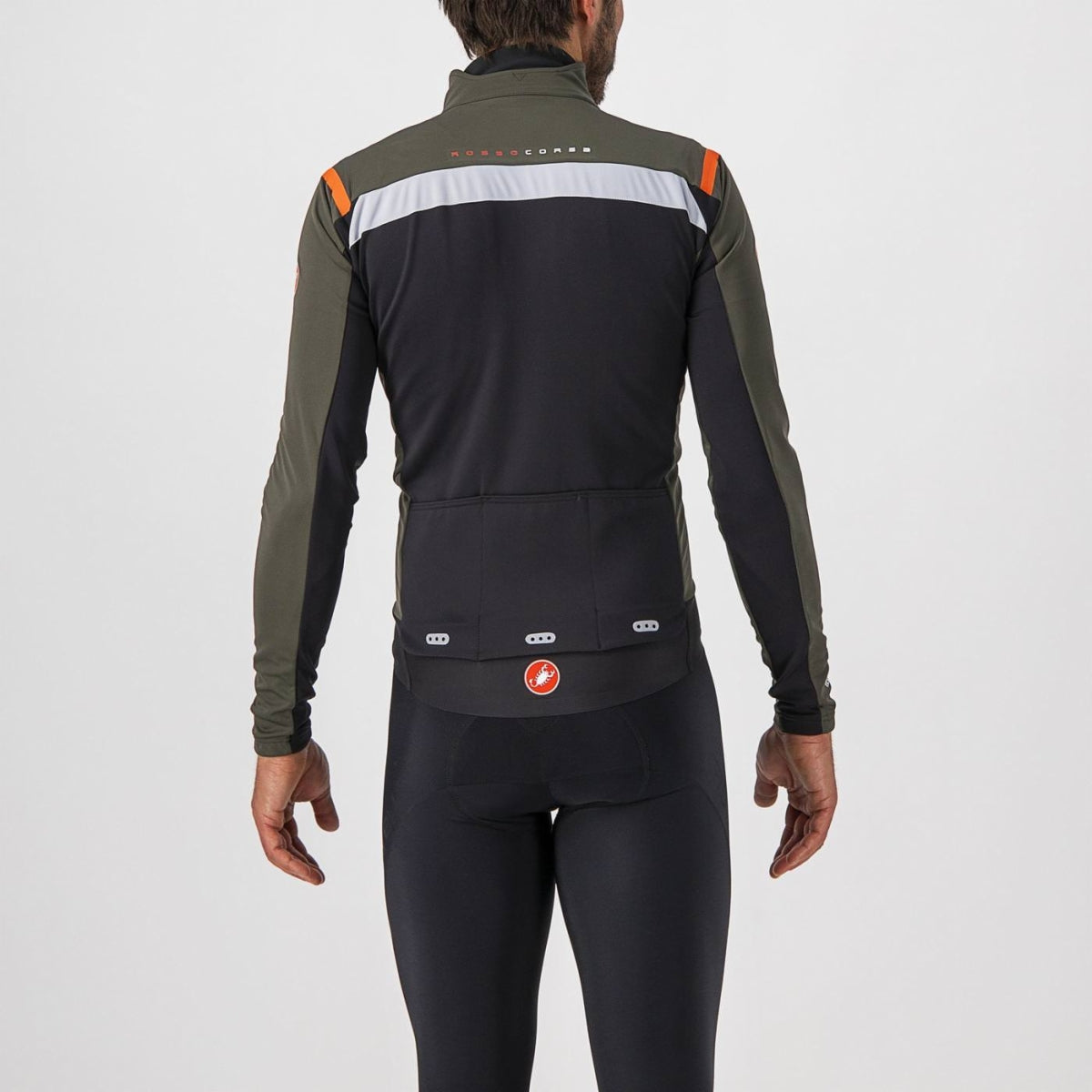 Giacca Castelli Ciclismo "ALPHA RoS 2 LIGHT JACKET" Verde, Rosso, Nero