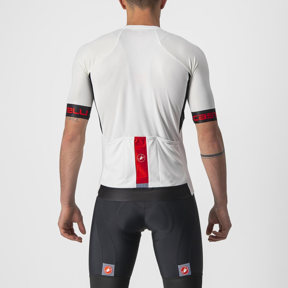 Maglia Ciclismo Castelli "ENTRATA VI JERSEY" Ivory/Light Black-Red