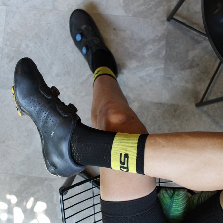 Calzini Ciclismo SIX2 "CALZA CORTA SPORTIVA" Yellow Tour