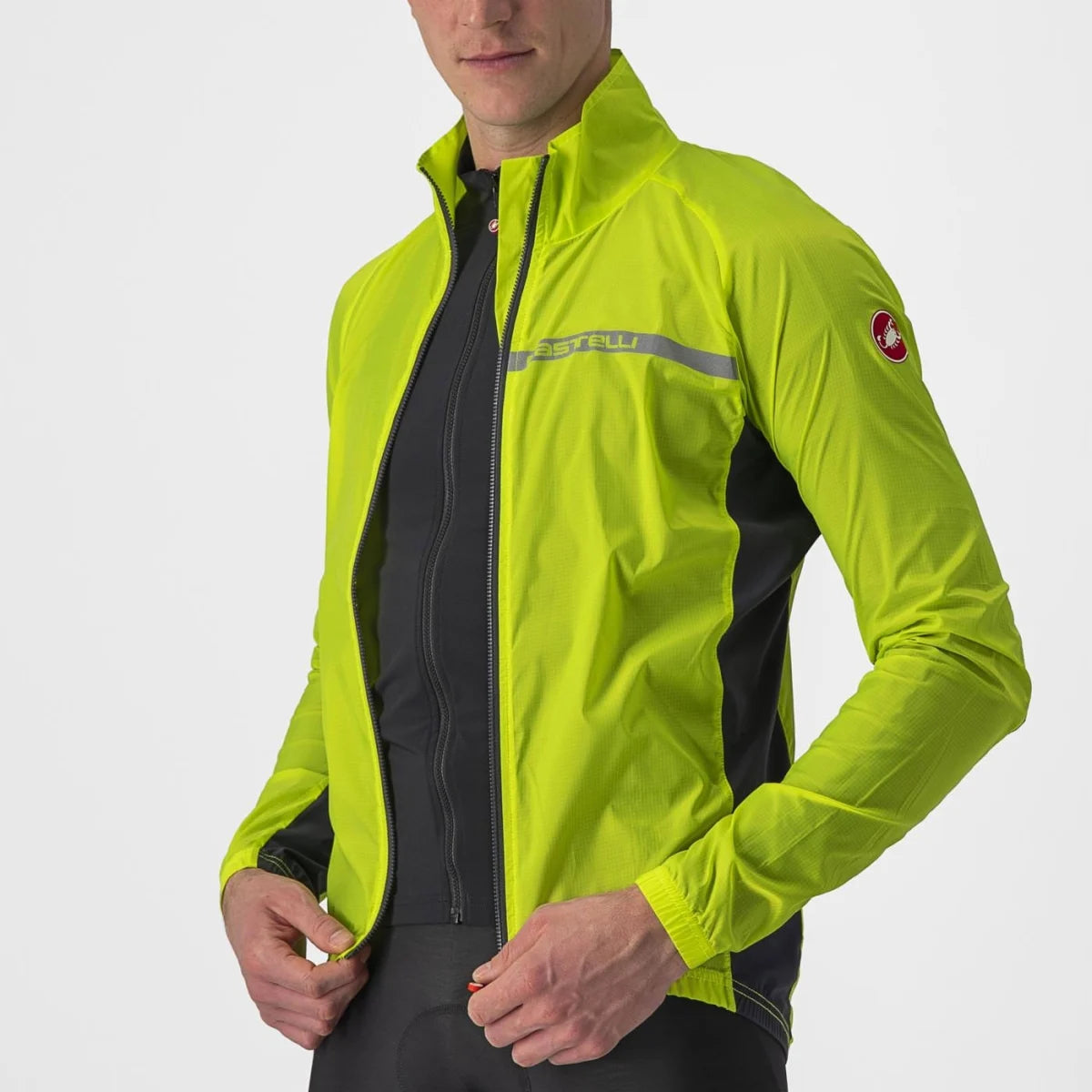 Giacca Castelli "SQUADRA STRETCH JACKET" ELECTRIC LIME/DARK GRAY