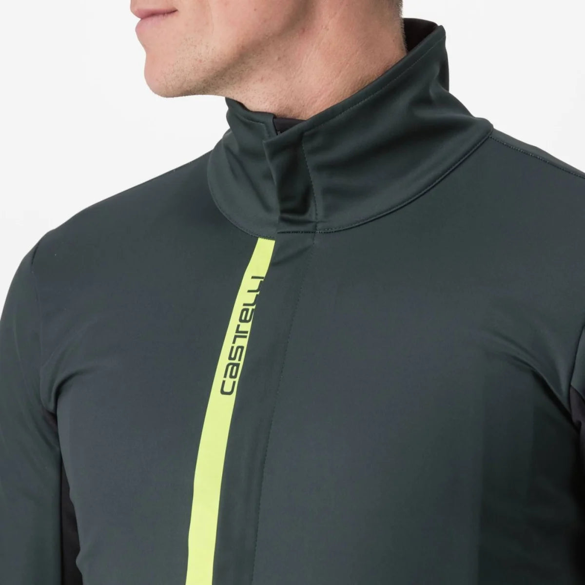 Giacca ciclismo Castelli "ENTRATA JACKET" ROVER GREEN/YELLOW FLUO-LIGHT