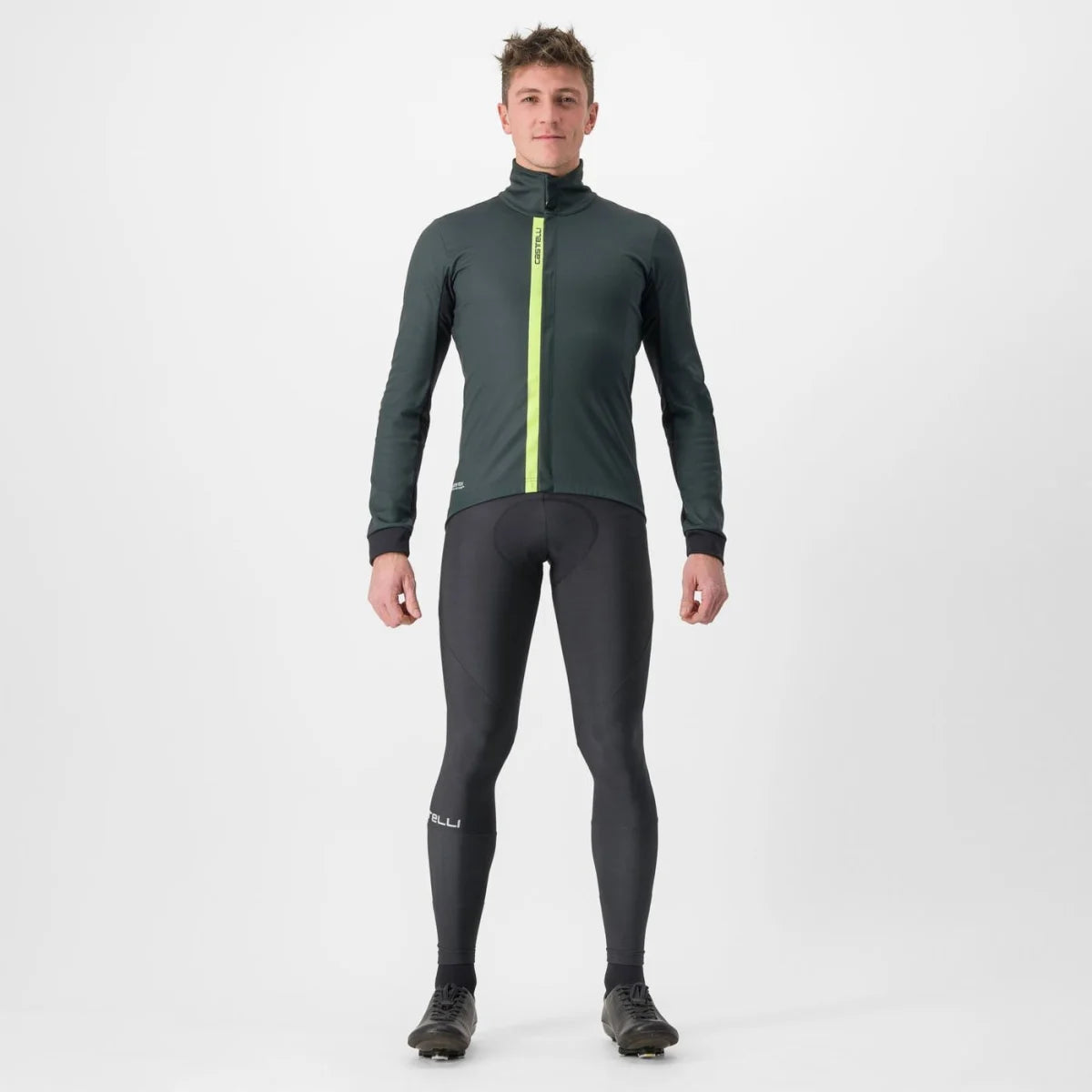 Giacca ciclismo Castelli "ENTRATA JACKET" ROVER GREEN/YELLOW FLUO-LIGHT