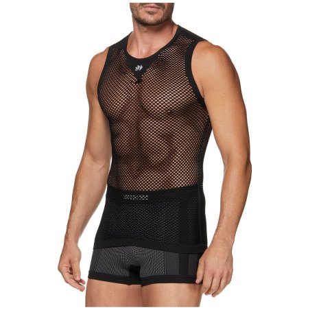Intimo Ciclismo SIX2 "SMANICATO A RETE" NERO