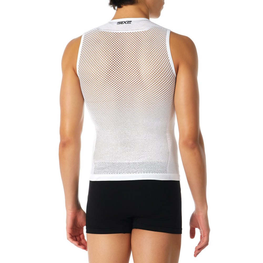 Intimo Ciclismo SIX2 "SMANICATO A RETE CORE" BIANCO