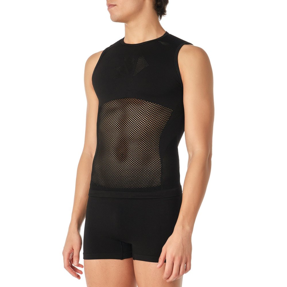 Intimo Ciclismo SIX2 "SMANICATO A RETE CORE" NERO