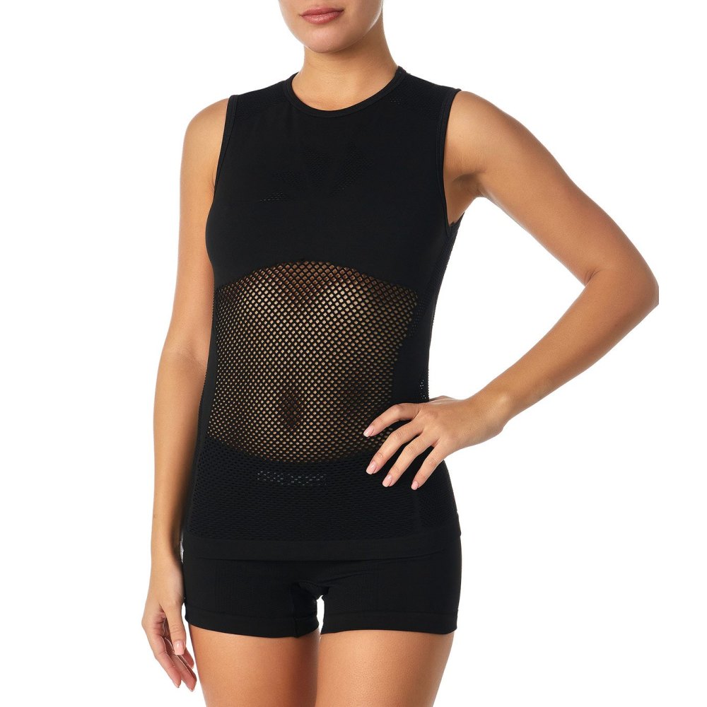 Intimo Ciclismo SIX2 "SMANICATO A RETE CORE" NERO