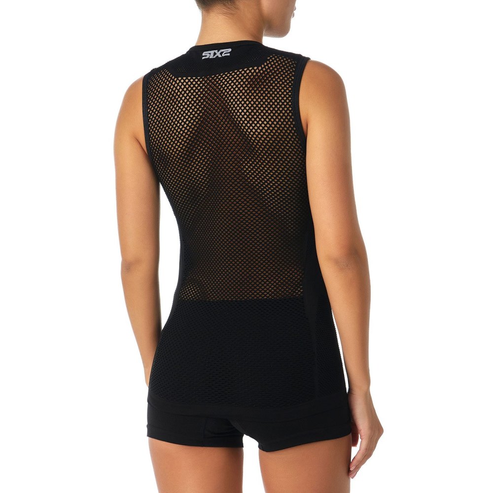 Intimo Ciclismo SIX2 "SMANICATO A RETE CORE" NERO