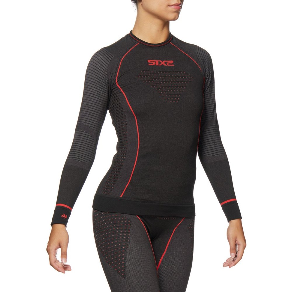 Intimo Ciclismo SIX2 "MAGLIA TERMICA MANICHE LUNGHE BLAZEFIT" Black/Red