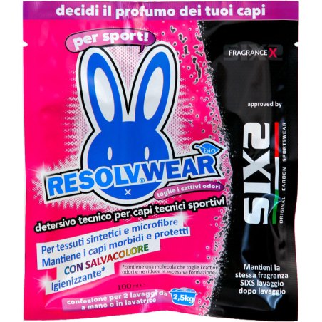 Detersivo capi tecnici sportivi SIX2"RESOLVWEAR PINK"