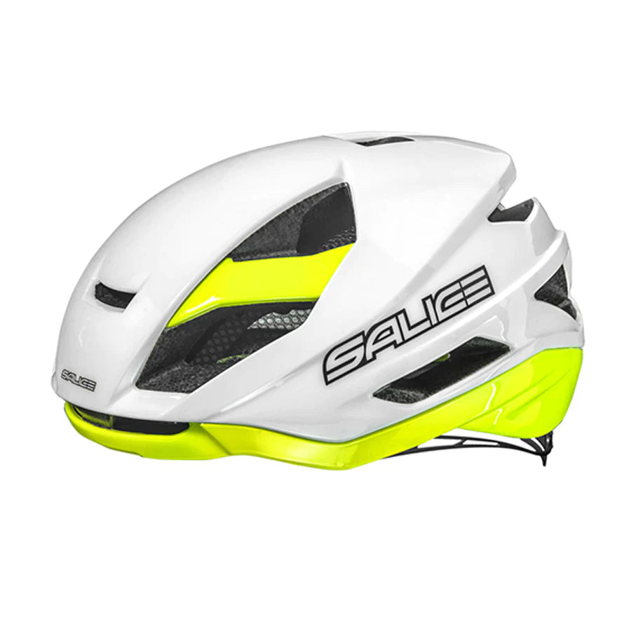 Casco Bicicletta Salice "CASCO LEVANTE" Bianco-Giallo
