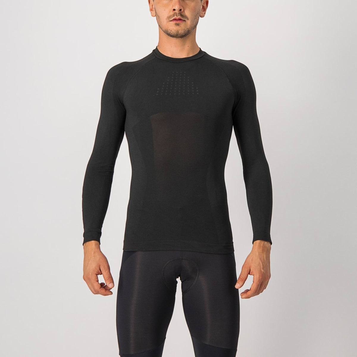 Intimo ciclismo Castelli "CORE SEAMLESS BASE LAYER LS" Nero, Seamless