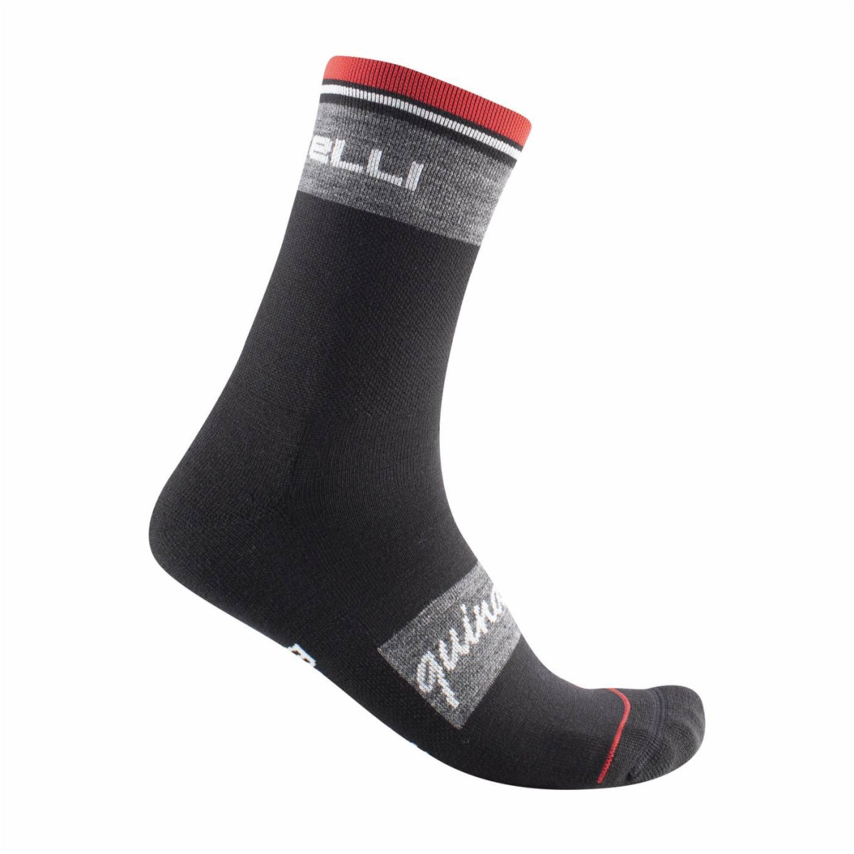 Calzini Ciclismo Uomo Castelli "QUINDICI SOFT MERINO SOCK" , Nero, Lana merino