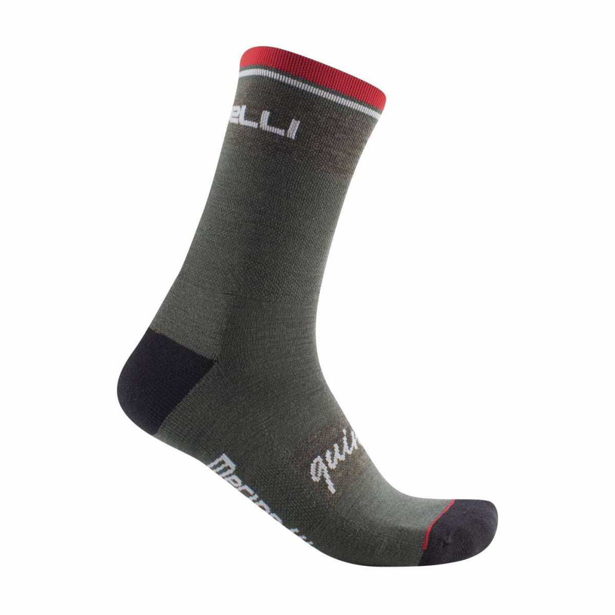 Calzini Ciclismo Uomo Castelli "QUINDICI SOFT MERINO SOCK" , Dark Green, Lana merino
