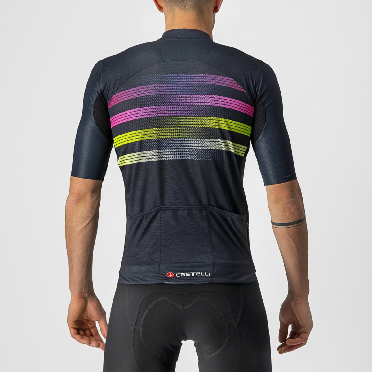 Maglia Castelli ciclismo "ENDURANCE PRO JERSEY"  Savile Blue/Pink-Electric Lime