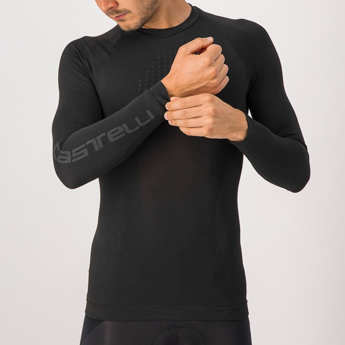 Intimo ciclismo Castelli "CORE SEAMLESS BASE LAYER LS" Nero, Seamless
