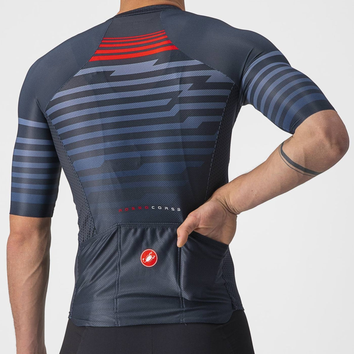 Maglia Ciclismo CASTELLI "CLIMBER'S 3.0 SL JERSEY" Savile Blue/Red