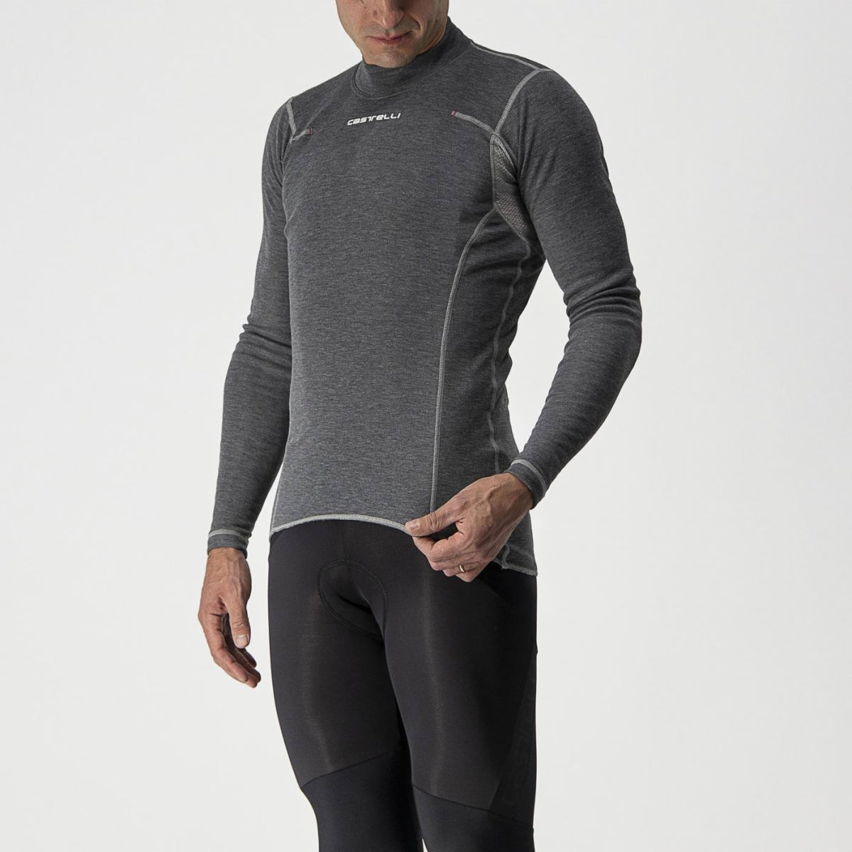 Intimo ciclismo Castelli "FLANDERS WARM LONG SLEEVE" Grigio