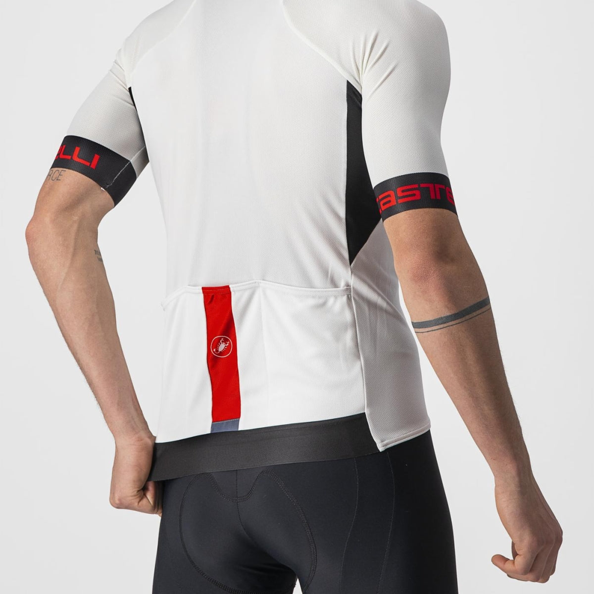 Maglia Ciclismo Castelli "ENTRATA VI JERSEY" Ivory/Light Black-Red