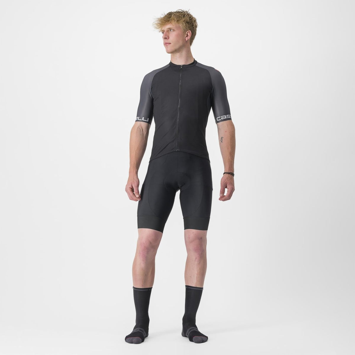 Maglia Ciclismo Castelli "ENTRATA VI JERSEY" Light Black/Dark Gray-Silver G