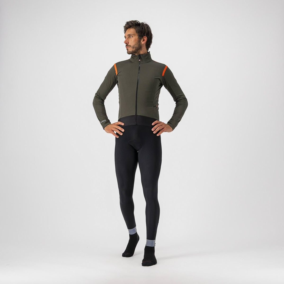 Giacca Castelli Ciclismo "ALPHA RoS 2 LIGHT JACKET" Verde, Rosso, Nero